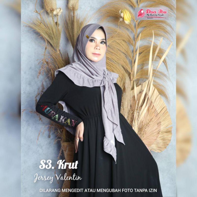 49 JILBAB DOA IBU SEGITIGA REMPEL JAHIT DAGU