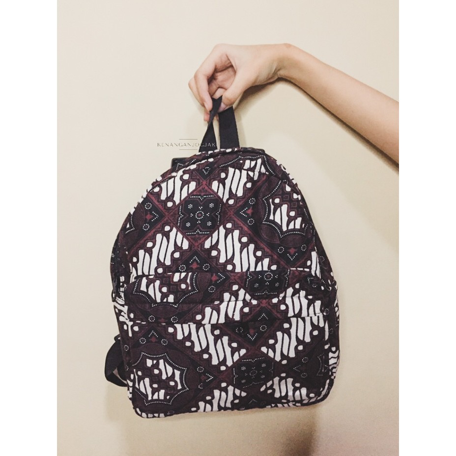 Tas Ransel Batik Backpack Kecil Murah Etnik Oleh - oleh Jogja Kerajinan Souvenir Grosir Custom