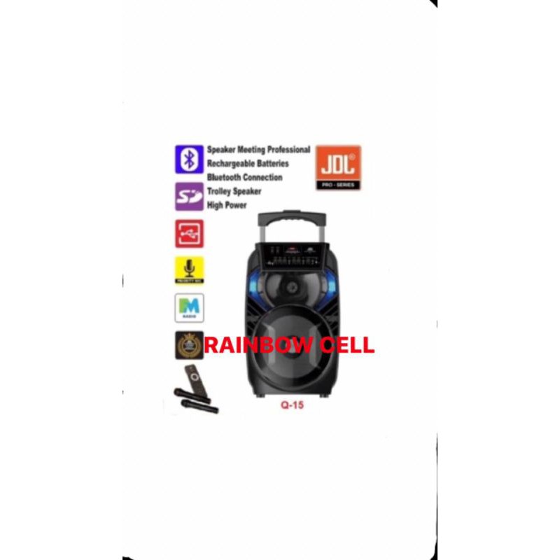 SPEAKER PORTABLE JDL Q-15 Q-15 Q-15 BLUETOOTH 15 inch