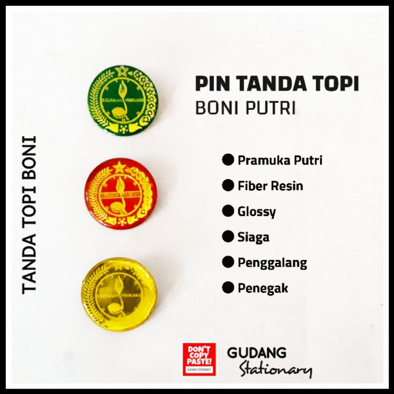 Pin Tanda Topi Pramuka Putri [ 1 Pcs ]