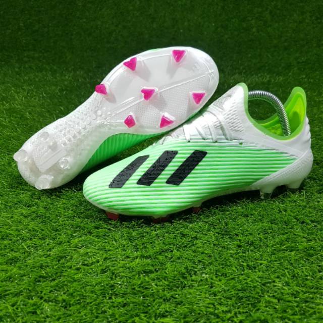 Soccer adidas x19.1 white green