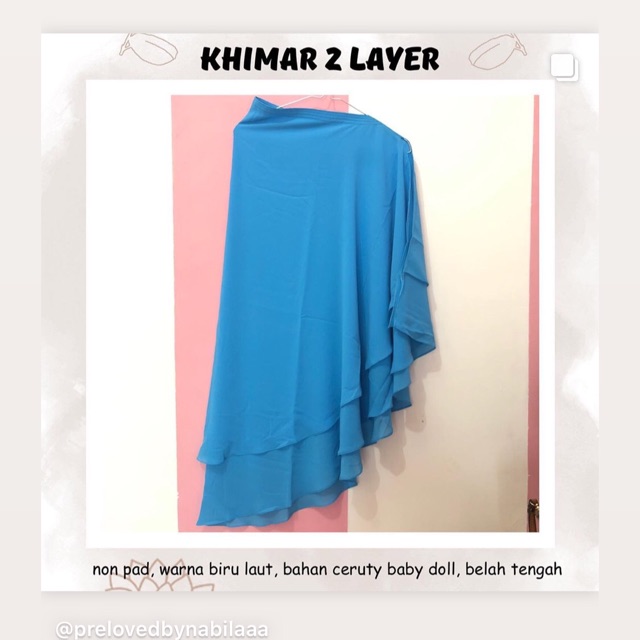 Khimar 2 layer ceruty babydoll