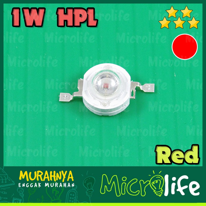 1 Watt Red High Power LED 625 nm 2.2v 33mil Merah HPL
