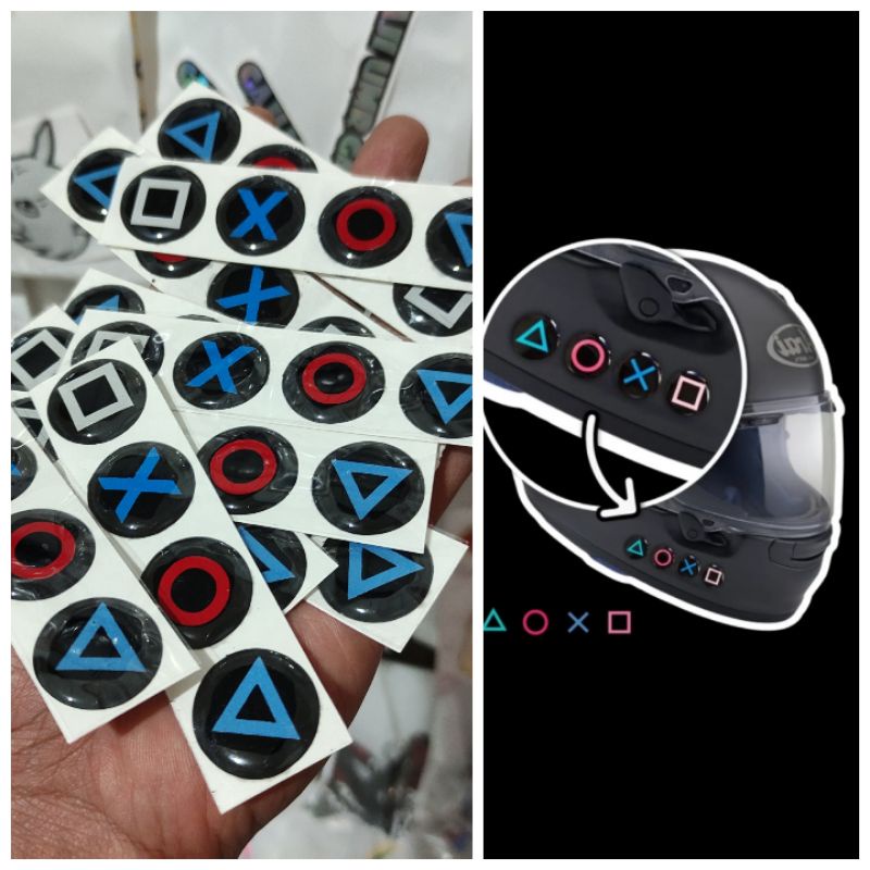 

Playstation button sticker emblem lentur timbul 3D emblem gta emblem game cheat