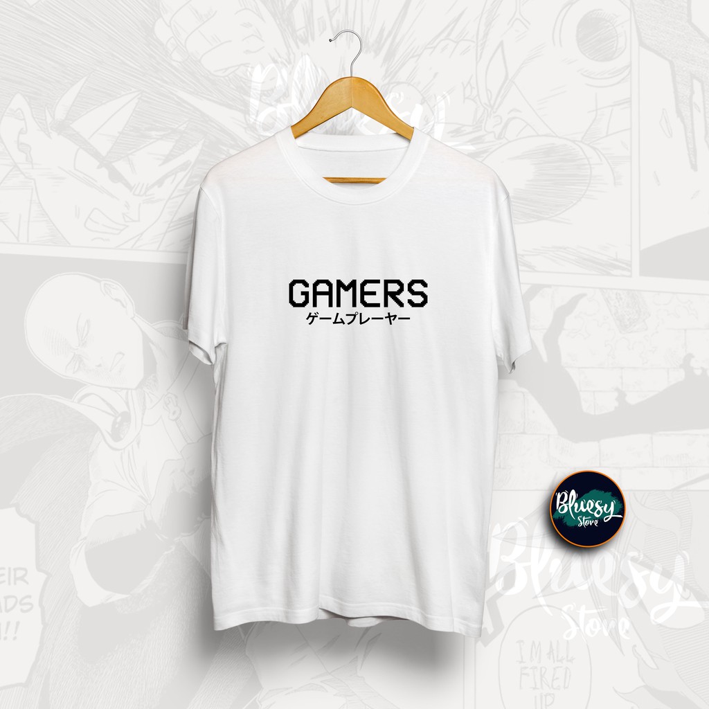 Kaos KATA GAMERS OTAKU GEMUPUREIYA JEPANG JAPANESE WORD / Kaos OTAKU GAMERS