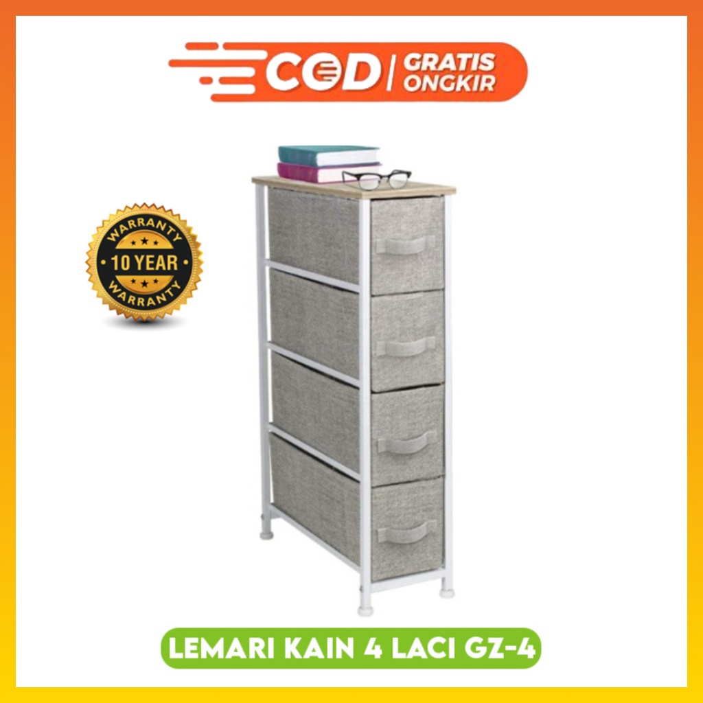 Lemari Sisi Ranjang 4 Laci Kecil lemari kain murah GZ-4 WHFURNITURE