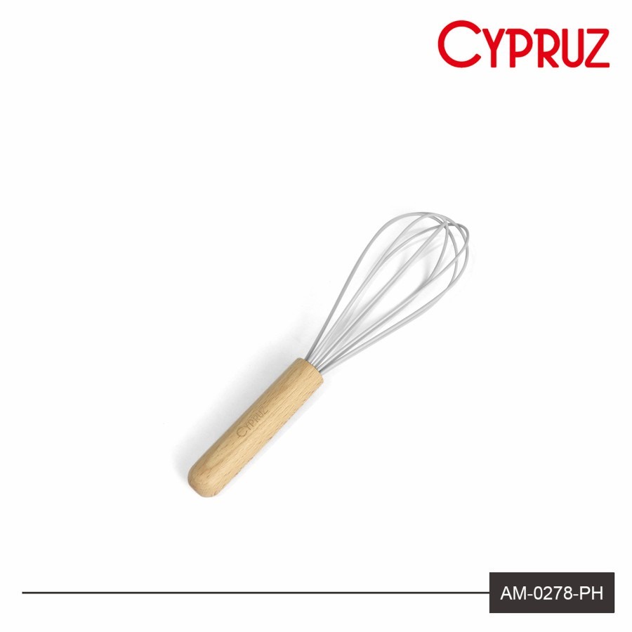 Cypruz Kitchen Tool Silicone AM0278 Kocokan Telur Gagang Kayu