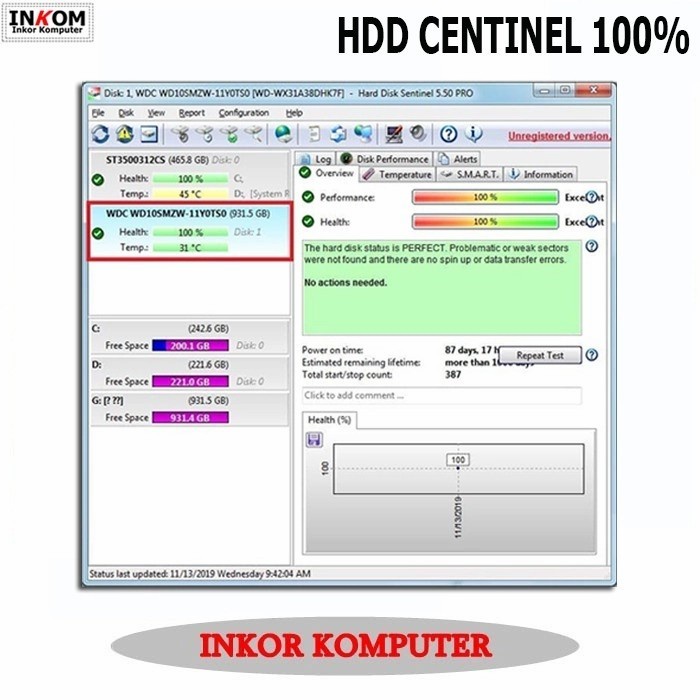 Harddisk Internal Laptop 640GB Sata