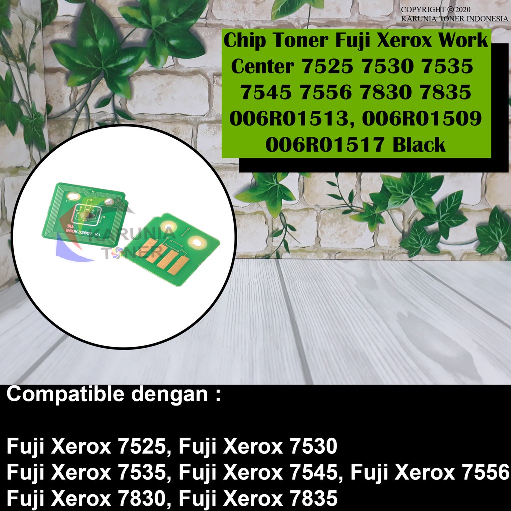 CHIP TONER WorkCentre 7525 7530 7535 7545 7556 7830 7835 7845 7855 Toner Chip BAG PUTIH COLOR BLACK