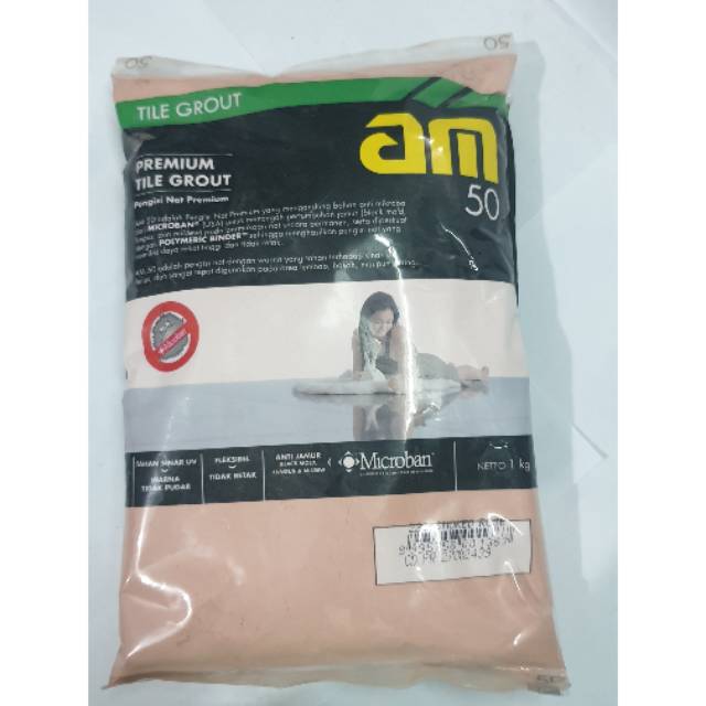 Tokaiaja Am 50 Semen Nat Keramik. Pengisi Nat. Tile Grout. Semen Warna Smoked Rose/Pink