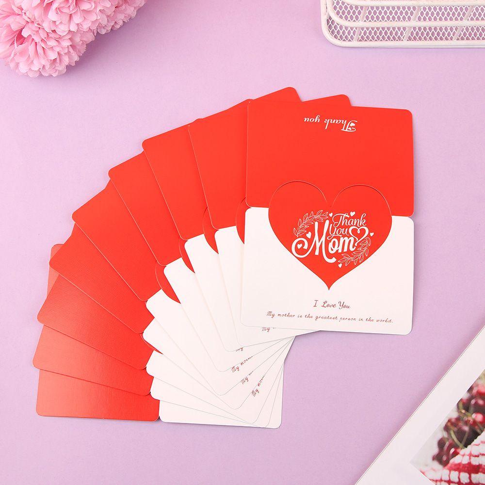 R-flower 10Pcs/Lot Kartu Ucapan Festival Blessing Card Ulang Tahun Love Heart