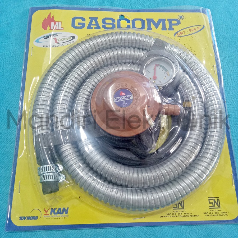 Gascomp Paket Selang Regulator Gas GRT924E