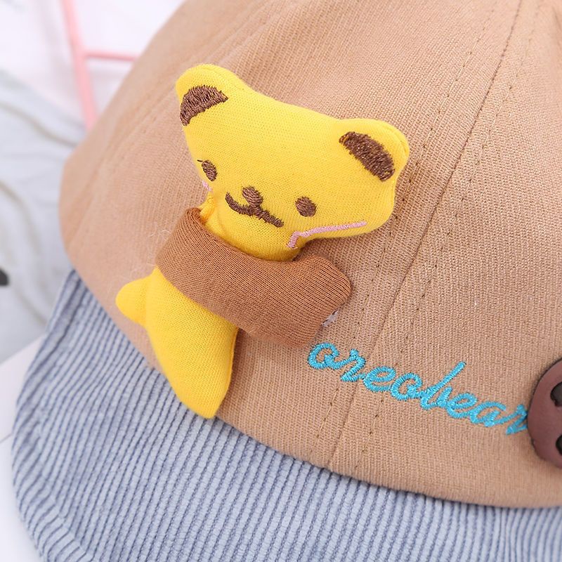 Topi baseball bayi bear cookies boneka beruang fashion baby