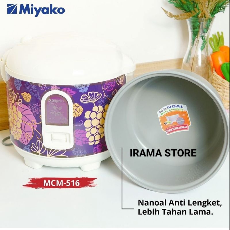 Magic Com Miyako MCM-516 Rice Cooker Penanak Nasi Miyako MCM 516 1.8 Liter Motif Timbul