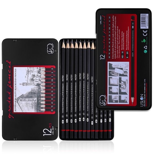 

Superior Blacklead Pencils 12pcs Free Case Set Pensil Sketsa Drawing promo