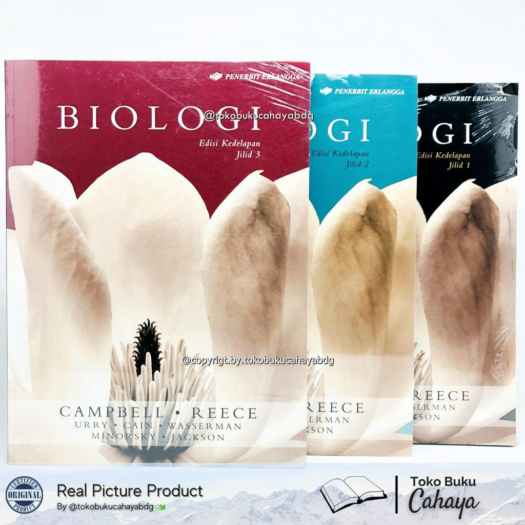 BIOLOGI CAMPBELL JIL. 1 2 3 EDISI 8 ORI ASLI ERLANGGA | campbell | reece | urry | | oain | ke 8