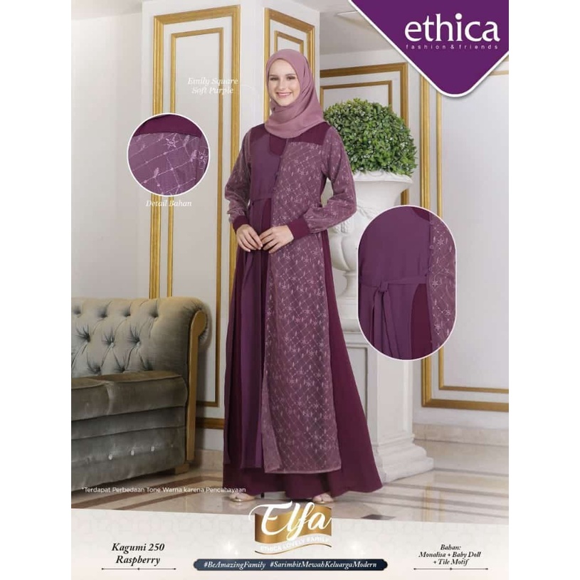 GAMIS TERBARU 2022 ETHICA ELFA KAGUMI 250 RASPBERRY
