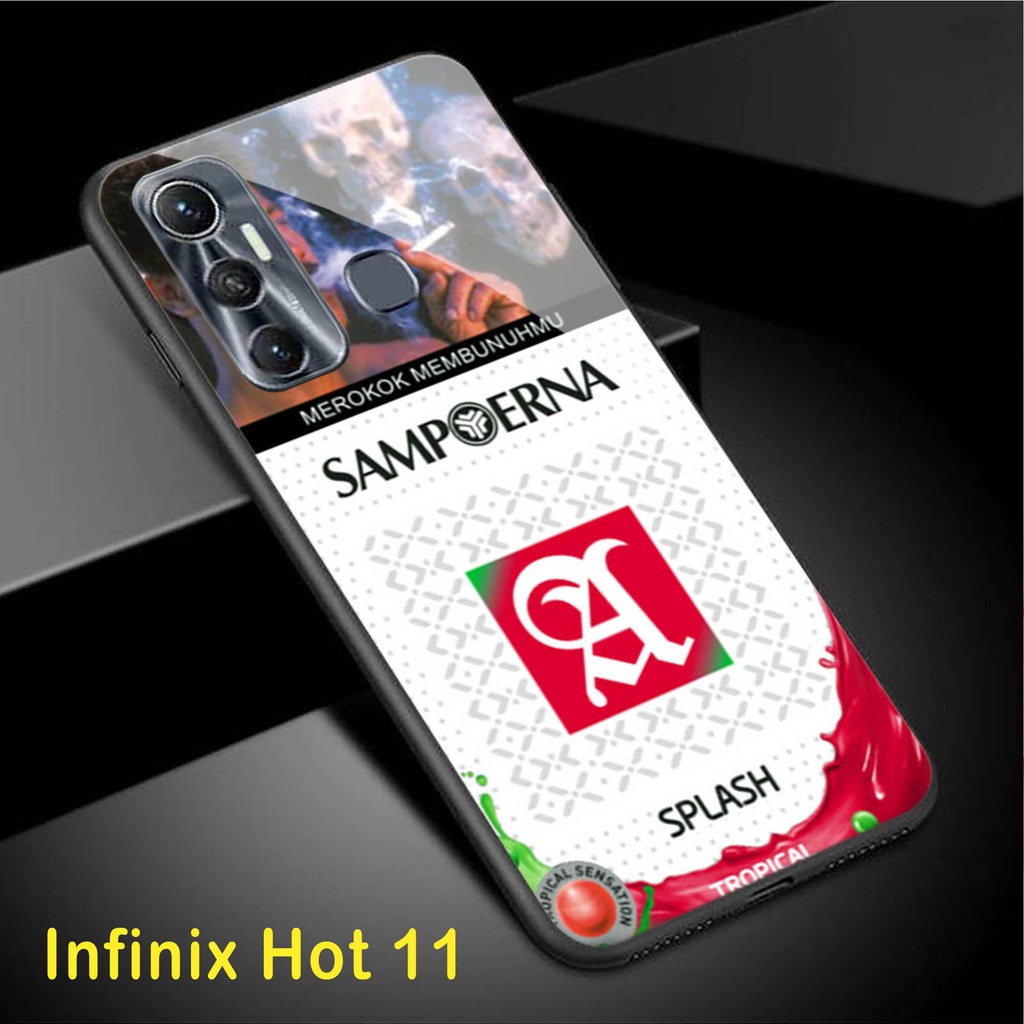 Softcase Glass Kaca Infinix Hot 11 - Casing Hp Infinix Hot 11 - Case Hp Infinix Hot 11 [H12]