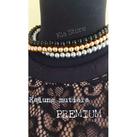 KIA STORE-Kalung mutiara pearl nacklace Wanita&amp;pria/ American style korea/Kalung mutiara Choker/Kalung rantai/kalung viral/Fashion wanita pria