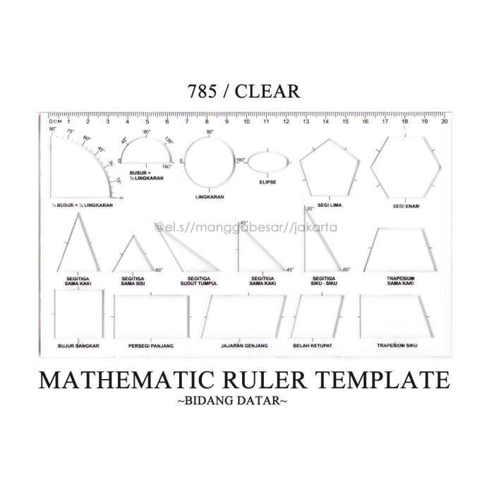 

Unik Penggaris Mal Matematika Bidang Datar 785 Clear Edition Gilaa!!!