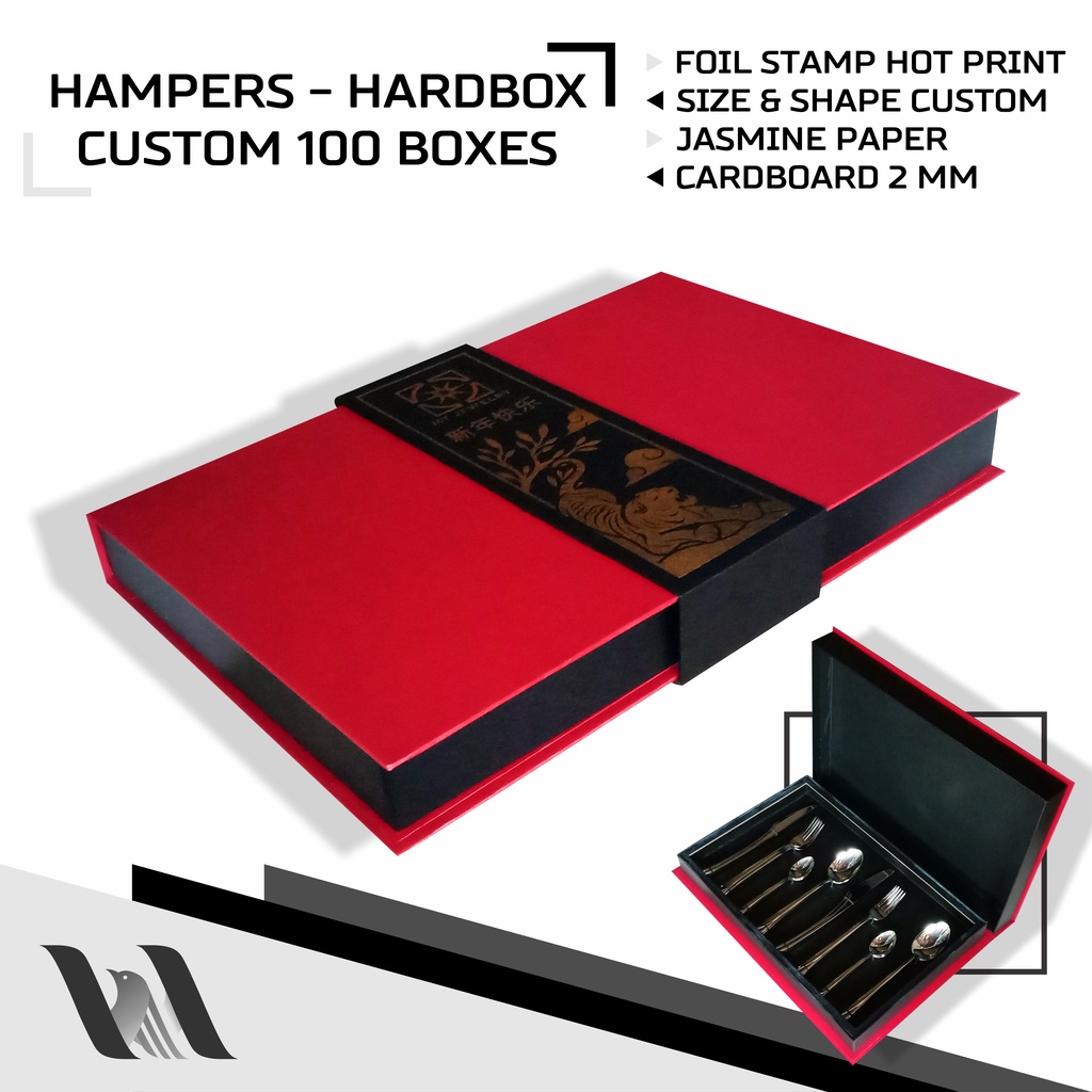HAMPERS GIFT BOX - HARDBOX - HARD COVER YEARBOOK - CUSTOM PRINTING LAMINASI - SPOT UV - FOIL STAMP H