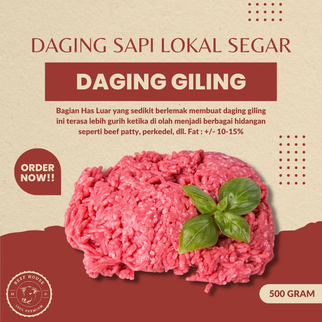 

Daging Giling Sapi Lokal Segar Fresh 500 Gram