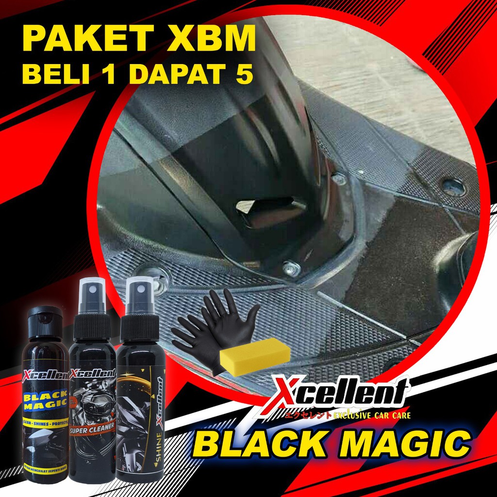 PROMO!PAKET HEMAT lengkap Pengkilap Penghitam Pembersih mesin Motor