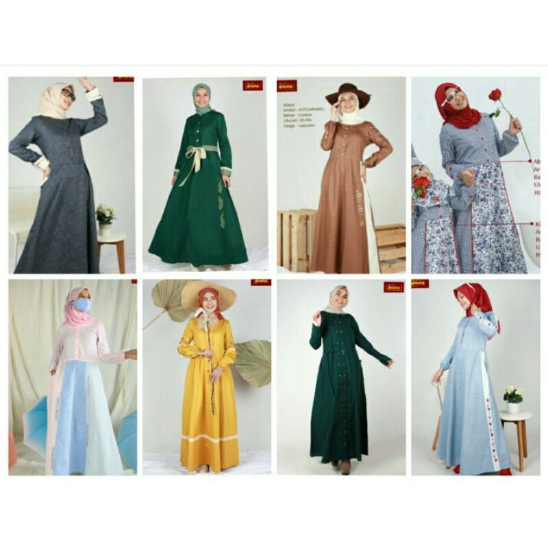 BAJU MUSLIM PEREMPUAN DEWASA ABAYA GAMIS DANNIS