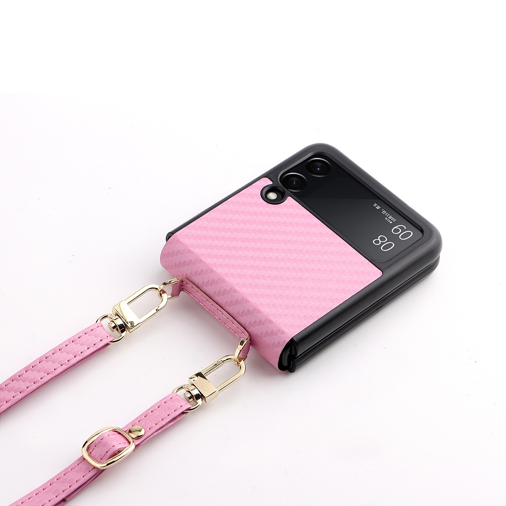 Case Samsung ZFlip3 Case with Lanyard Cover for Samsung Galaxy Z Flip 3 5G Flip3 Case Slim Hard PC+TPU Shockproof