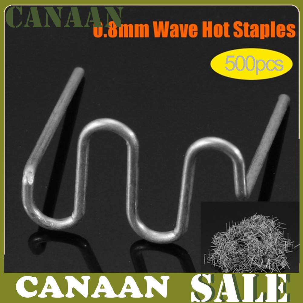 Canaan 500pcs Staples Gelombang 0.8mm Untuk Perbaikan Mesin Las / Bumper Plastik