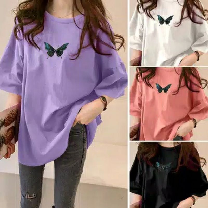 Arifirn Kaos Oversize Butterfly - Kaos Wanita