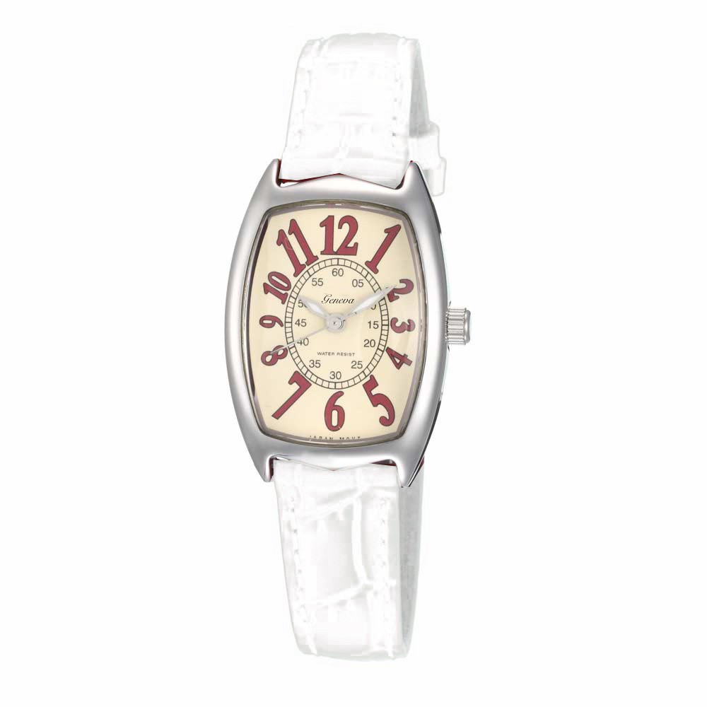 Geneva Fashion Strap Leather Jam Tangan Wanita - Analog - Putih GTP-1208A