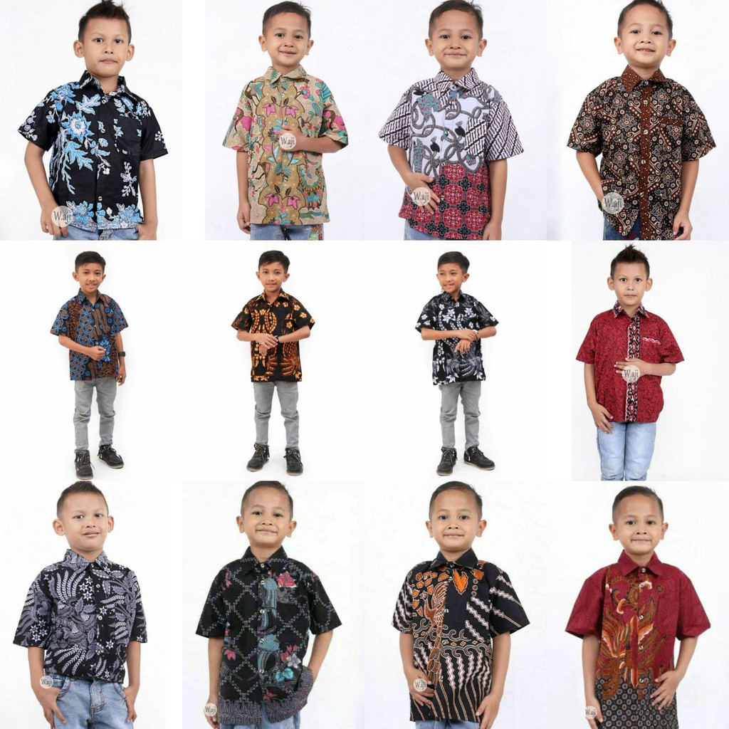 Kemeja Batik Anak Cowok//baju Batik Anak Cowok//batik Anak Laki Laki