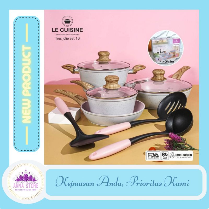 [BPA FREE] panci anti lengket / le cuisine tres jolie / panci mewah / panci sultan / panci pink / pa