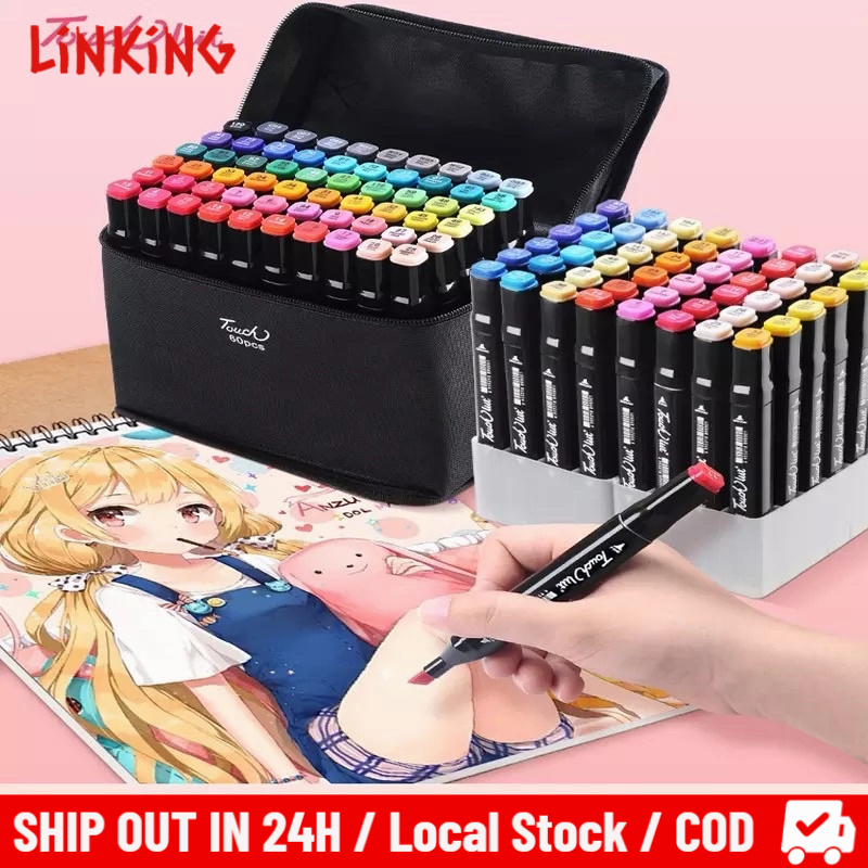 

<COD>120 Warna Sketsa Spidol Umum General Marker Set Animation Markers Spidol Touch Art Maker / Touch Spidol Dual Side Fine Art Marker 12/36/60/80 Double Headed Marker Set Multi Color