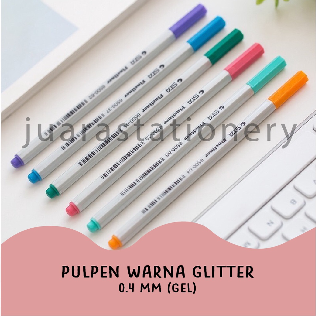 

Pulpen Gel Glitter Ukuran 0.4mm (560) / Fancy Stationery / Pulpen Warna / Pulpen Gel