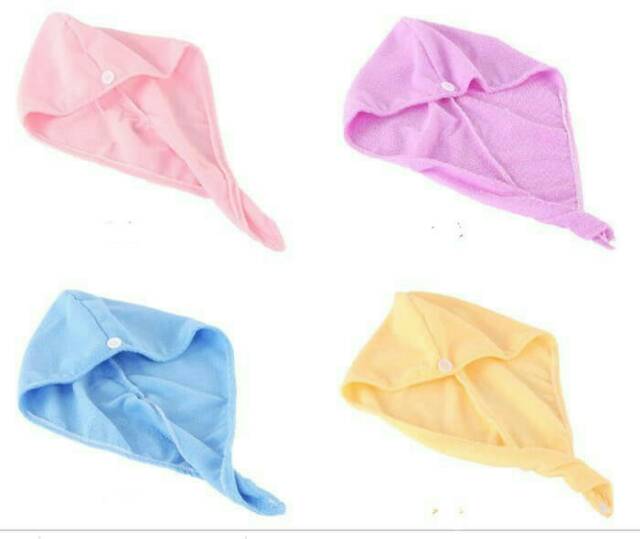 Magic Towel Handuk Kepala Keramas Keringkan Rambut Hair Wrap Microfiber Serap Air