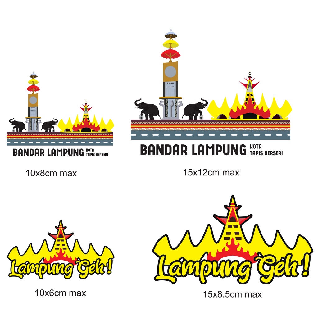 Sticker Lampung | Stiker Glossy | Stiker Cutting