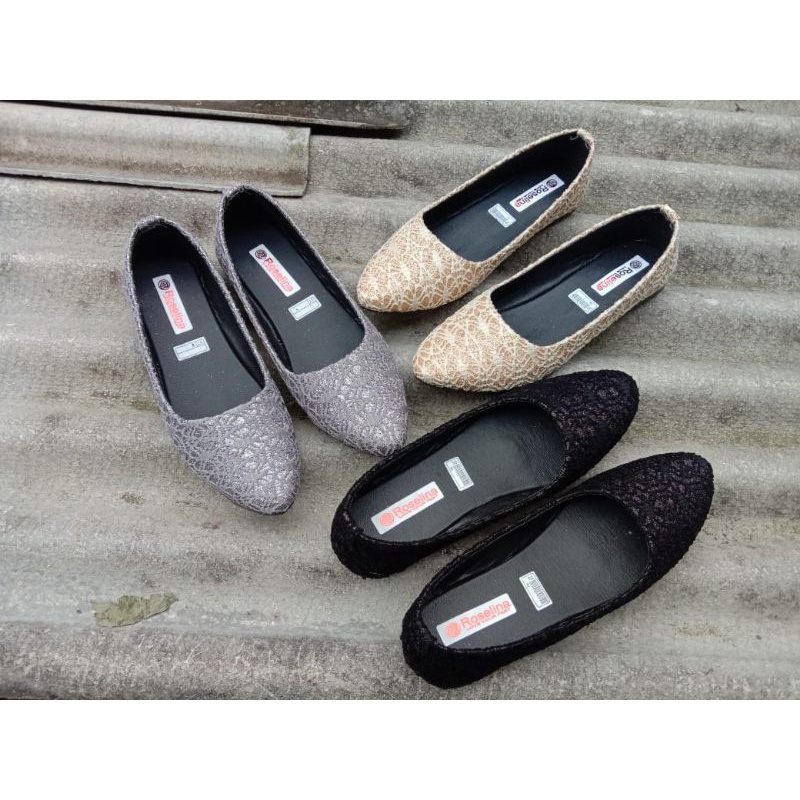 khainuna flatshoes brukat polos size 37-40