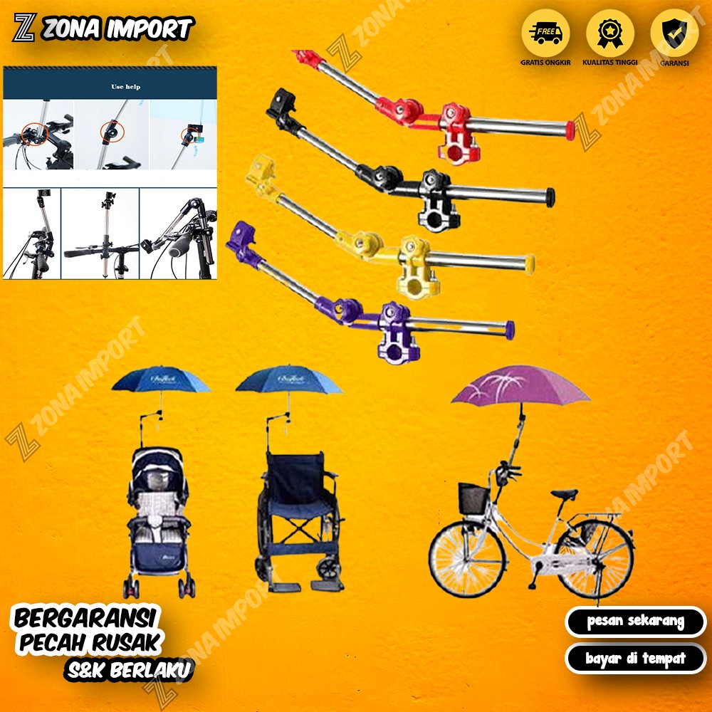 Holder Payung Sepeda Kereta Mainan Bayi Multifungsi Sepeda Kereta Bayi