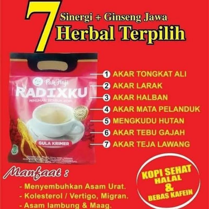 

Kopi Radixku Pak Haji 1 Sachet