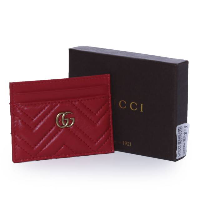 Gucci Marmont Card Holder + Box 50084 Premium Quality