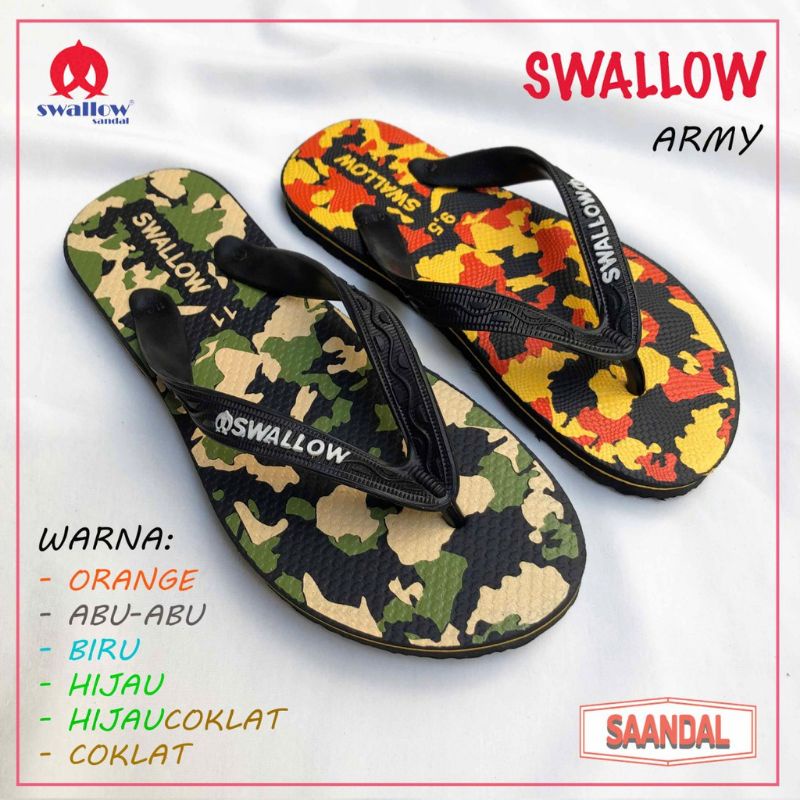 ✨NAGIHI✨ Sandal Jepit Swallow Army