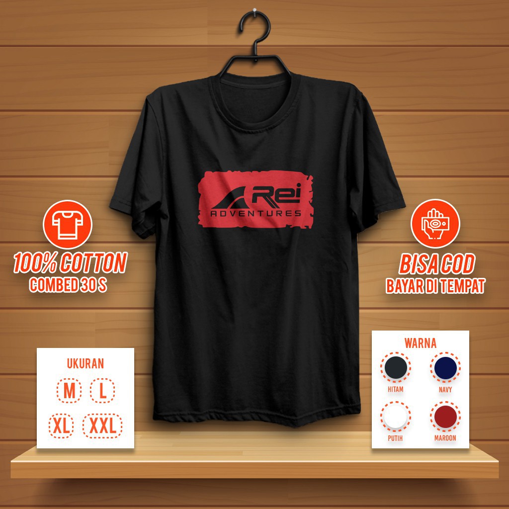 Kaos Outdoor Rei Arei Adventures Distro Premium Baju Gunung Kaos