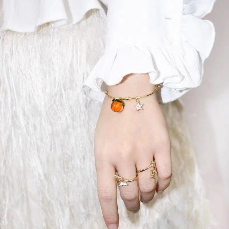 Gelang Bangle Kristal Zircon Gaya Korea Untuk Wanita