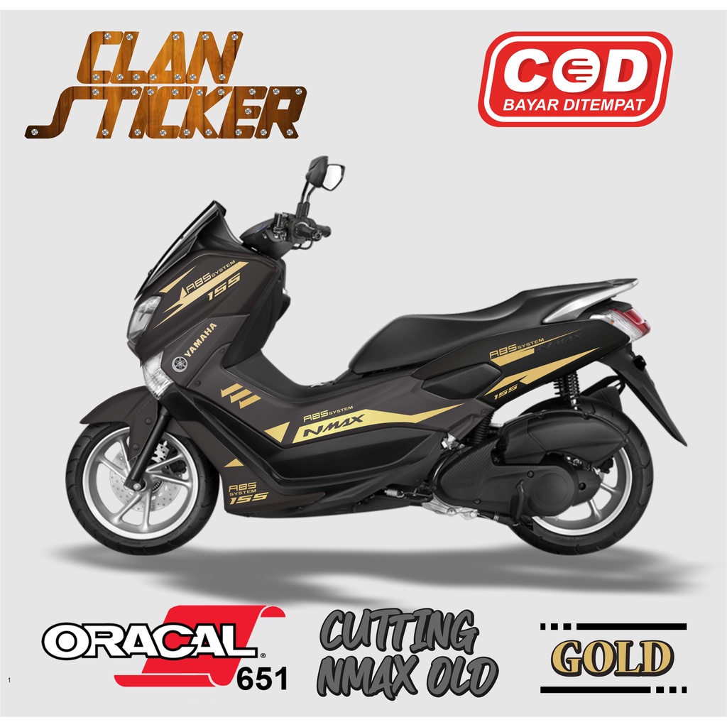 Cutting Sticker Yamaha Nmax Lama 155 Old Stiker Striping 2015 - 2019 Lis Body Strip 04 Aksesoris Mot