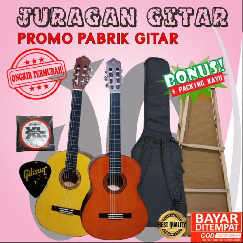 gitar nylon yamaha gratis packing kayu