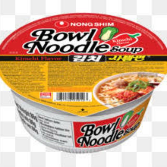 

Mie Korea Nongshim Bowl Noodles Hot and Spicy Ramyeon Bowl