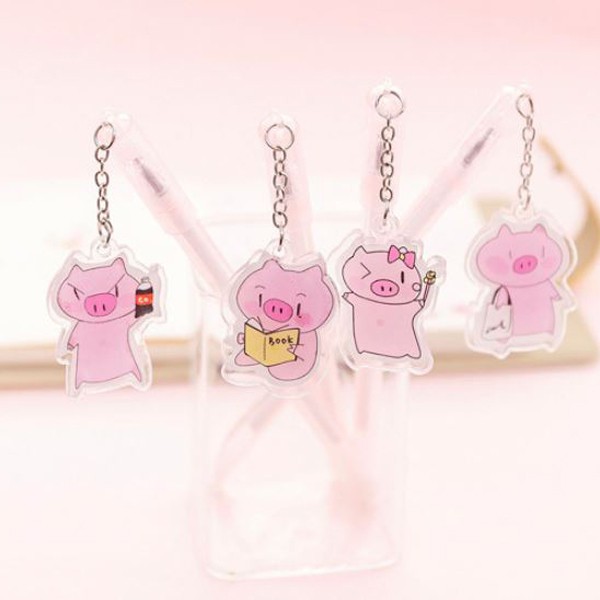 pen gel gantungan babi pig pendant gel pen (4B2) spe077