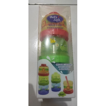 Tempat Susu Bubuk / Tempat Snack Bayi Merk Baby Safe (Susun 3)